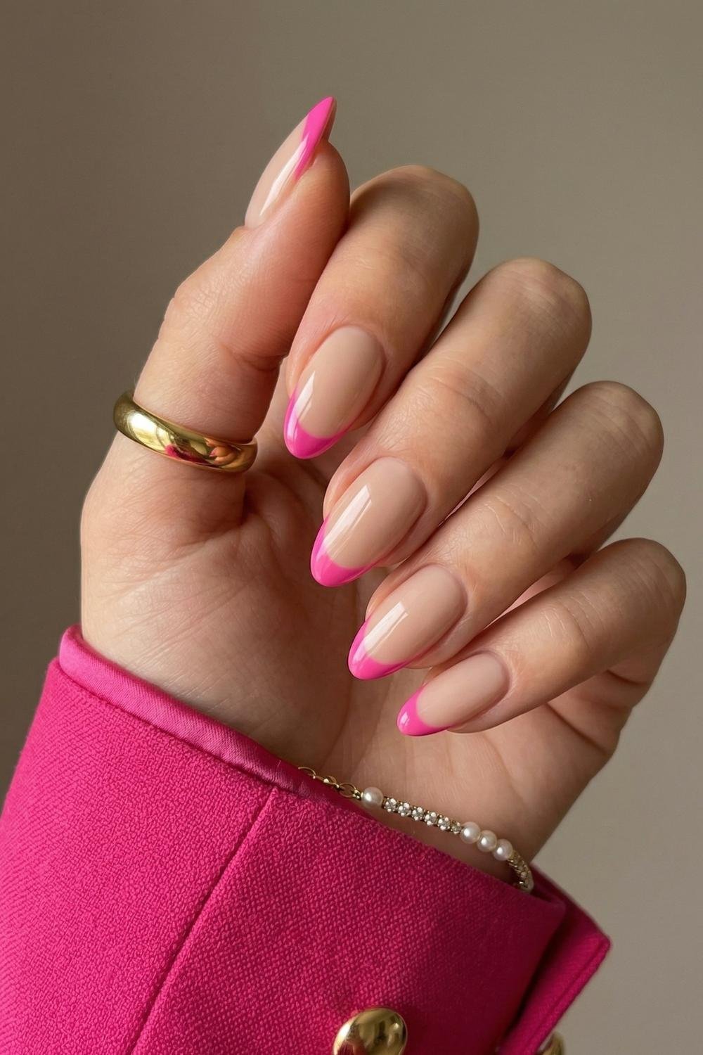pink mother's day nails