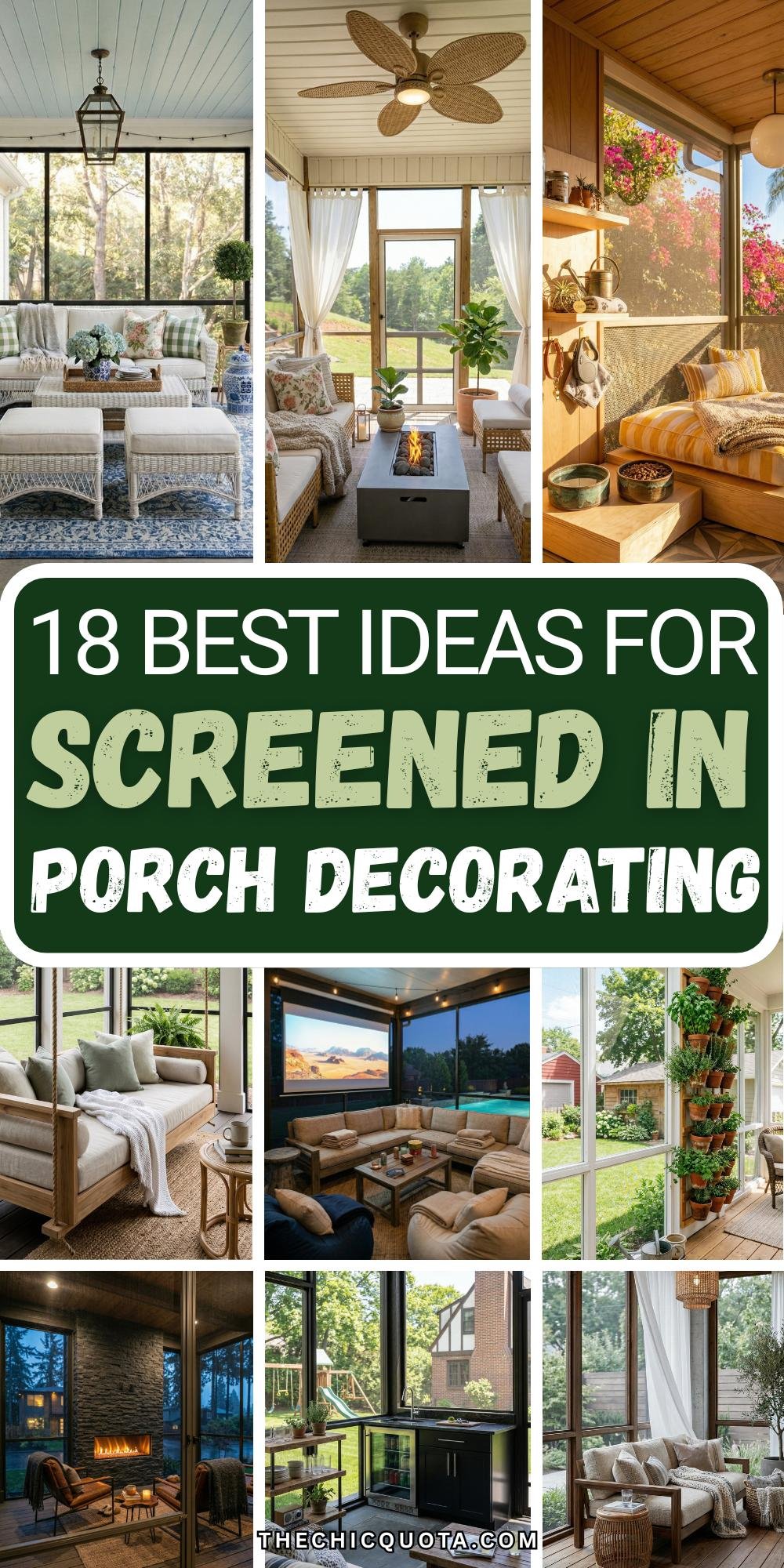 screened in porch decorating ideas